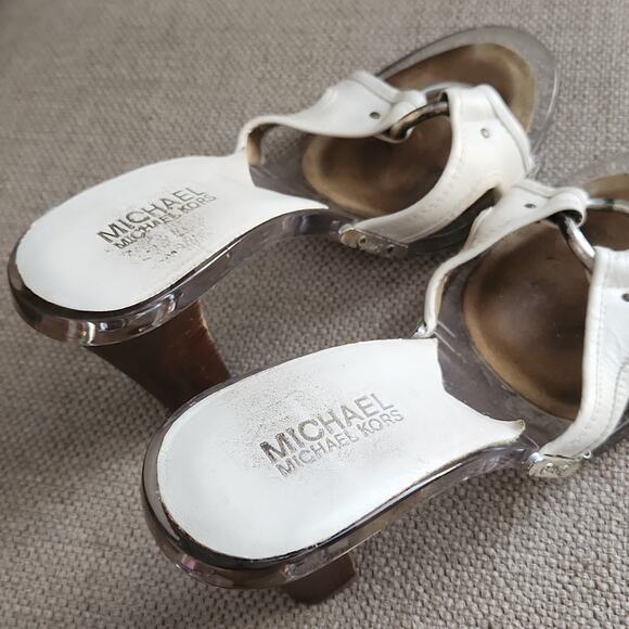 Michael Kors Clear Heels White 8M - Picture 6 of 6